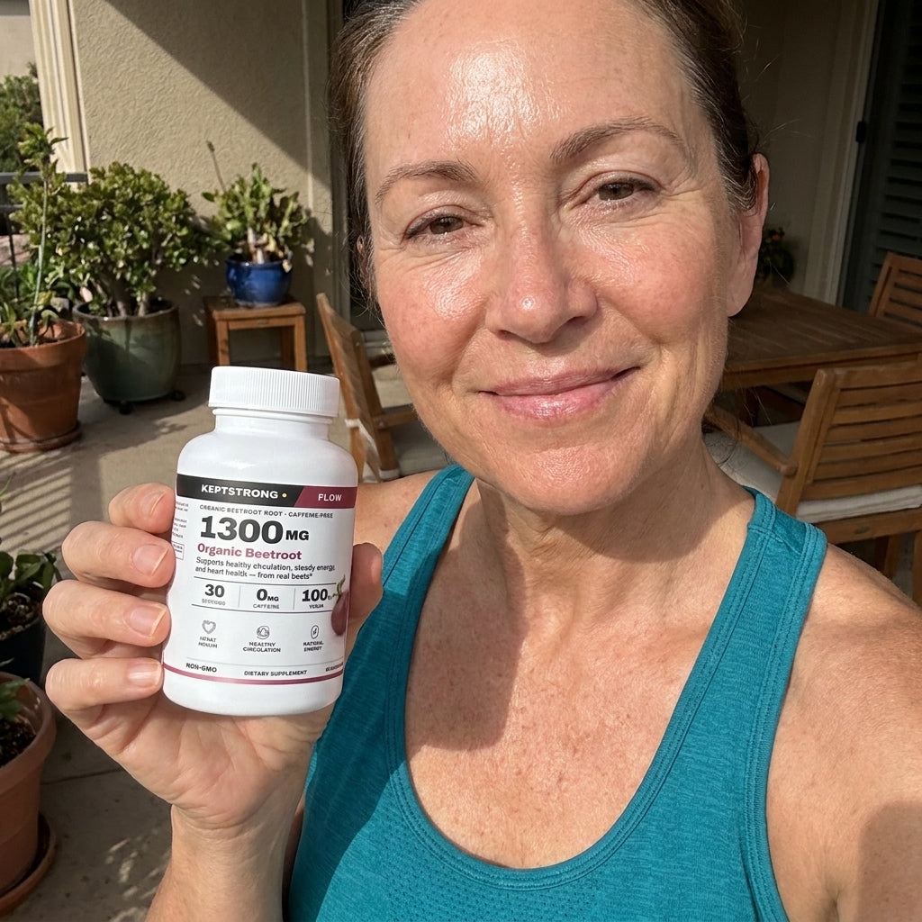 Someone using KeptStrong in everyday life