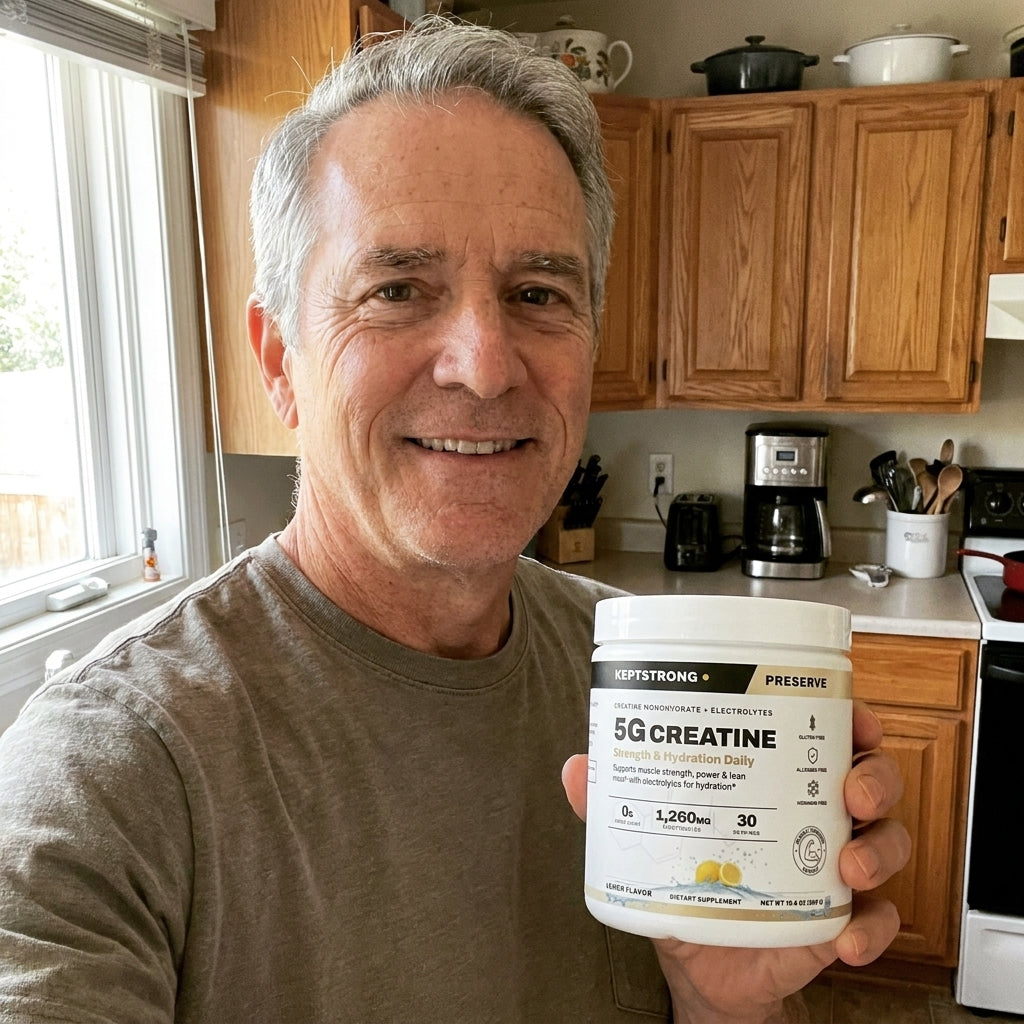 Someone using KeptStrong in everyday life