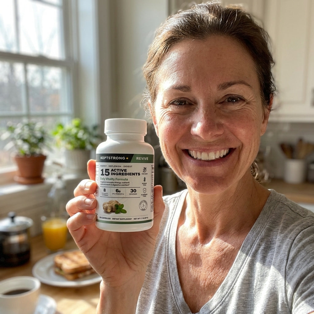 Someone using KeptStrong in everyday life