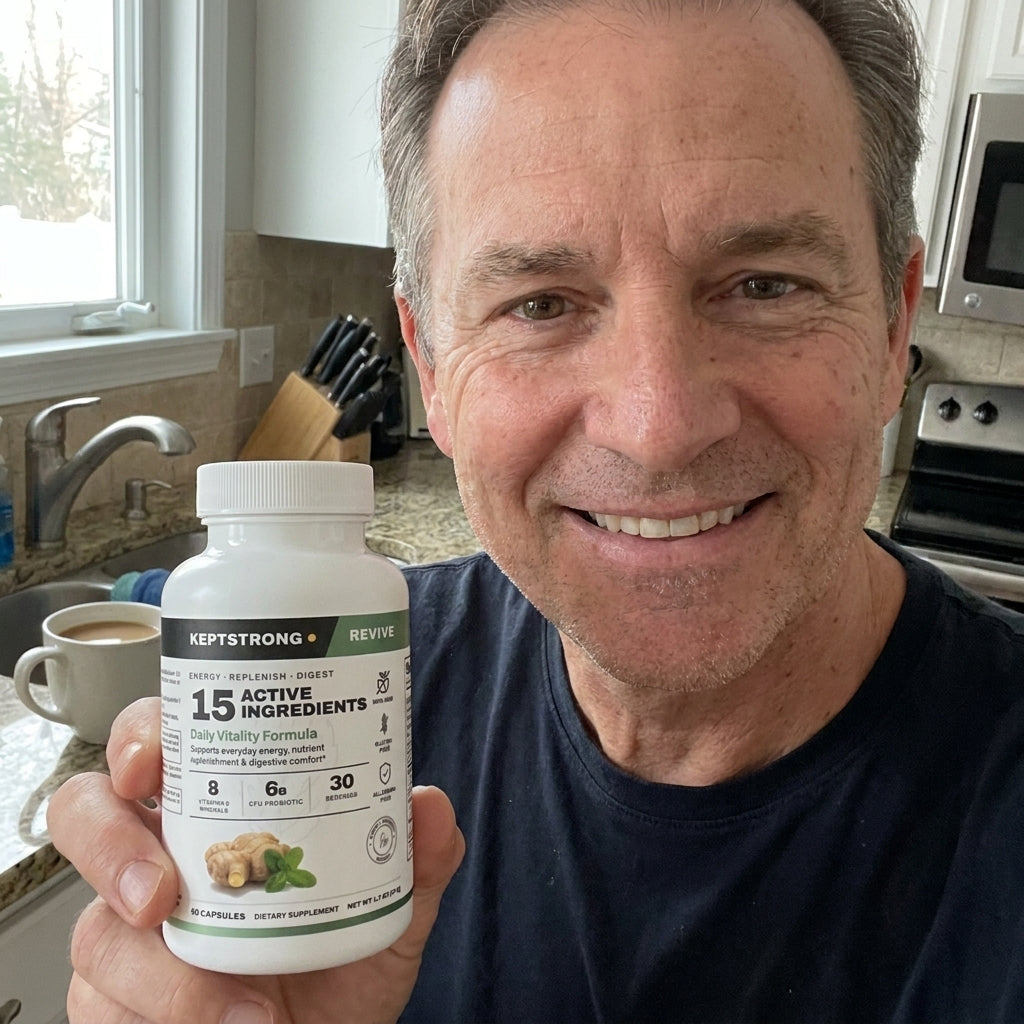 Someone using KeptStrong in everyday life